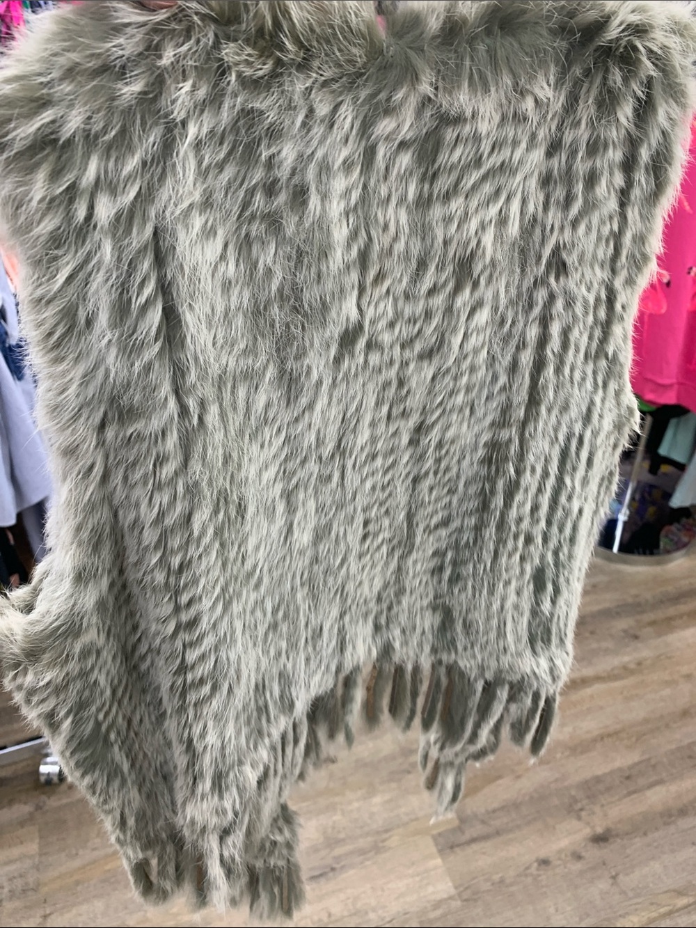 Romeo & Juliet Couture Olive Taupe Faux Fur Vest - Picture 4 of 8